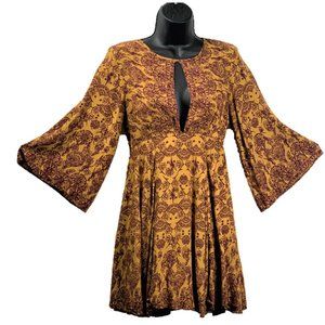Ecoté Mini Dress Size Small / Mustard
